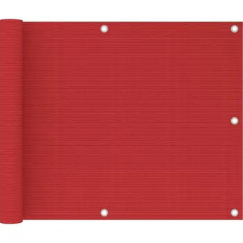Zahrada vidaXL Balkonová zástěna 75 x 500 cm HDPE [310838] Barva: Červená