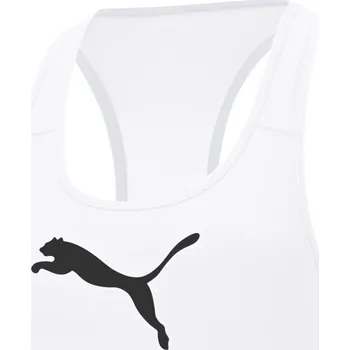 Dámské spodní prádlo Dámská podprsenka PUMA MID IMPACT 4KEEPS GRAPHIC BRA PM 520306-52 WHITE XS