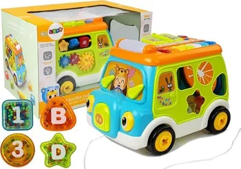 Hračka pro nejmenší LEAN Toys Hudební autobus s projektorem Piano Sorter