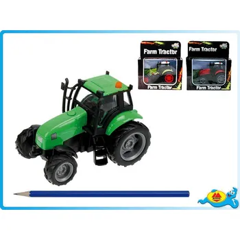 autíčko Traktor na setrvačník se zvukem a světlem, kov