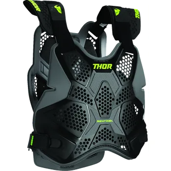 Motocyklový chránič hrudi a pátěře A Lehký hrudní / zádový chránič THOR SENTINEL PRO CHEST PROTECTOR barva černá, velikost M/L (motokrosový chránič těla )