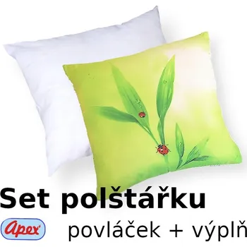Povlak na polštářek Apex® produktová řada 3D 3D povláček na polštářek Apex - Beruška - set Polštářek s výplní + Povláček