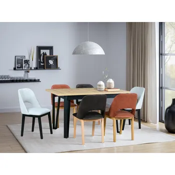 Jídelní set Jídelní set 6+1 Klement Vyberte Tkaninu:: Tkanina 14, Vyberte Moření:: Jako na obrázku