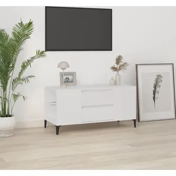 Televizní stolek vidaXL TV skříňka 102x44,5x50 cm kompozitní dřevo [819609] Barva: Bílá