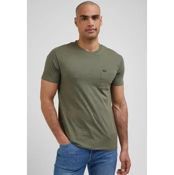 Pánské tričko LEE® PÁNSKÉ DOKONALÉ TRIKO S KAPSOU -OLIVOVÁ XL