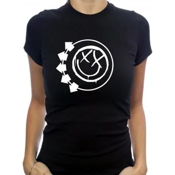 dámské tričko BLINK 182 SMILEY Černá L