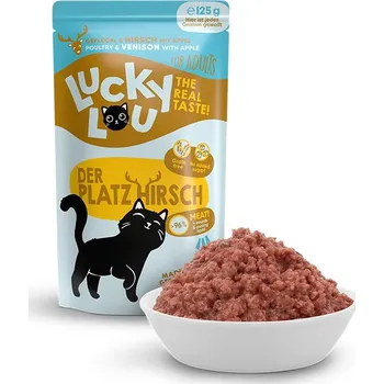 Krmivo pro kočku Kapsička LUCKY LOU Lifestage Adult s drůběžím a jelením masem 125g
