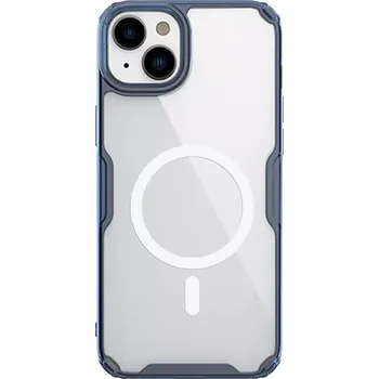 Pouzdro na mobilní telefon Nillkin Nature Pro Magnetic TPU Case pro Iphone 15 Plus transparentní-modrý