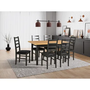 Jídelní set Jídelní set 6+1 Karel Vyberte Tkaninu:: Tkanina EKO 32, Vyberte Moření:: Komplet ořech