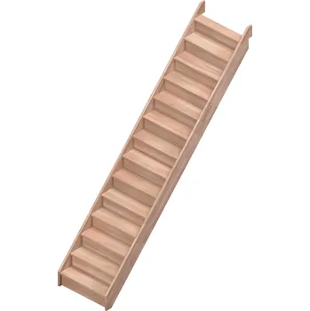 Schodiště DOLLE SAVOIE Podstupnice: S podstupnicemi, Zábradlí: Bez zábradlí, Vedení schodů: Rovný běh