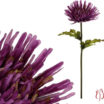 Umělá květina Autronic KU4337 chryzantéma jednohlavá tmavě fialová