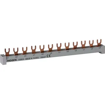 Jistič Propojovací lišta NOARK 103811 BBUE 3fázová, 10mm2, 63A, 18 modulů
