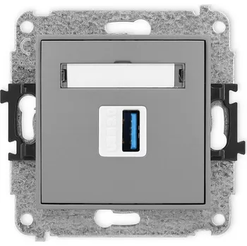 Elektrická zásuvka KARLIK Zásuvka USB AA 3.0 Barva: Matná šedá