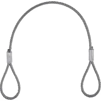 Lanko pro jízdní kolo Ocelové jistící lanko 3 mm x 400 mm (SC), stříbrné s karabinou