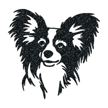 Polep vozidla Pes 190 levá Papillon (85 - Ultra Metalic černá) SAMOLEPKA NA AUTO, NÁLEPKA, FÓLIE, POLEP, TUNING, VLASTNÍ TEXT, TISK, AUTOSAMOLEPKY.cz, POLEPY, OBRÁZEK, LOGO, 3D STICKERS