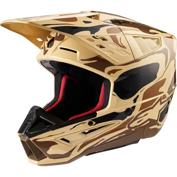 Helma na motorku Přilba S-M5 MINERAL, ALPINESTARS (tmavě hnědá camo matná) 2026 (Velikost: L (obvod 59 - 60 cm))