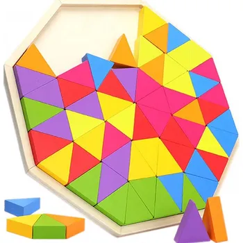 Dřevěná hračka bHome MHBH1160 montessori velká logická skládačka barevná