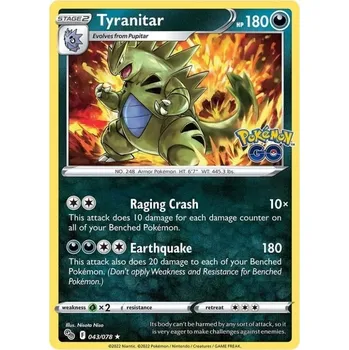 Společenská hra Pokémon karta Tyranitar 043/078 Holo - Pokémon Go