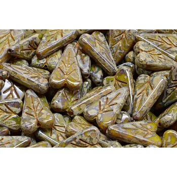 Korálek Lístek ve tvaru srdce č.3491 (16x11mm)