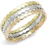 Šperky4U Trojitý ocelový prsten - velikost 55 - AL-0117-55