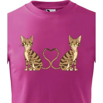 Chlapecké tričko Dětské tričko Kočičí dvojčata, Barva Purpurová, Velikost 158 cm/12 roků, Canvas Dětské tričko Bezvatriko.cz 2171 - 1x