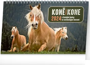 Kalendář Presco Group Stolní kalendář Koně/Kone 2024