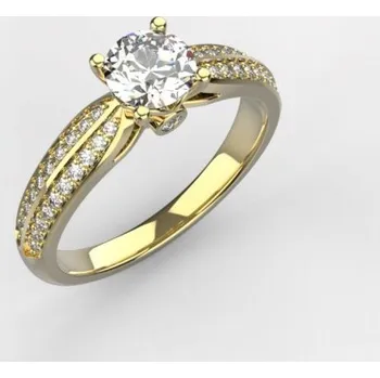 Prsten Zlatý prsten se zirkony