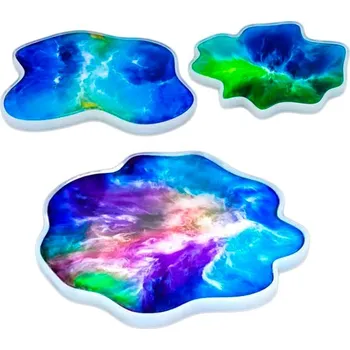 Výtvárné potřeby PourArt Silikonová forma 112-23 Podtácky SET 3 kusy 197mm