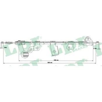 Lanko parkovací brzdy Lanovod parkovací brzdy LPR C0889B