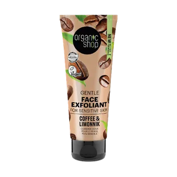Přípravek na čištění pleti a oči ORGANIC SHOP Jemný peeling pro citlivou pleť Káva a limonník 75 ml