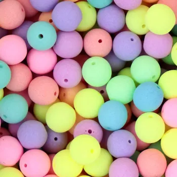 Dětské navlékací korálky Pro Háčkování Korálek neon skleněný 6 mm neonově pastelový mix 50 ks