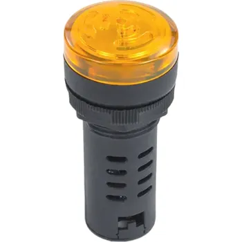 Relé LED kontrolka s bzučákem AD16-22SM, IP65 pro průměr otvoru 22mm Žlutá 24 V AC/DC