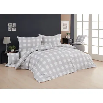 Bytový textil Matějovský Ložní povlečení bavlna deluxe - Quadro Grey velikost: 40x40 cm