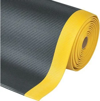 Rohožka Notrax Protiúnavová pěnová rohož Crossrib Sof-Tred™, černá/žlutá, 60 x 100 cm