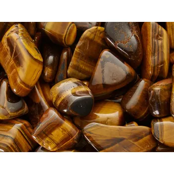 Tromlované drahé kameny - Tygří oko 100 g velikost: XL