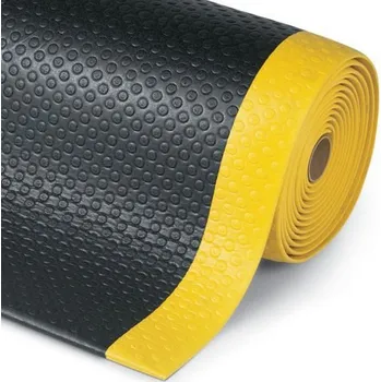 Notrax Protiúnavová průmyslová rohož s bublinkovým povrchem, šířka 90 cm, metrážová, černá/žlutá