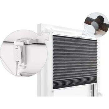 Roleta ZEBRA-SHOP PLISSÉ LUX / DOLOMIT / GRAFIT MELÍR / PD309 Šířka plissé v cm: 37, KAT: B 111-150 cm