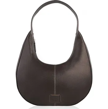 Kabelka Paolo Peruzzi Kožená kabelka na rameno PAOLO PERUZZI; tmavě hnědá