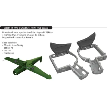 Plastikový model Eduard 1/48 Bf 109K-4 wheel bays PRINT (EDUARD)