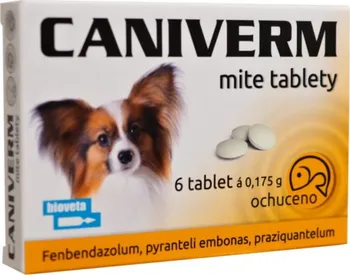 Antiparazitikum pro psa Bioveta Caniverm Mite 0,175 g