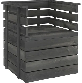 vidaXL Zahradní křeslo masivní borovice tmavě šedé [315417]