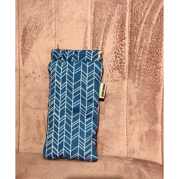 Šátek Obal na brýle modrý, linky - JEDNA BEDNA 0001962