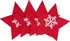 Vánoční dekorace Obal na příbory hvězda 15 x 15 cm červený 4 ks