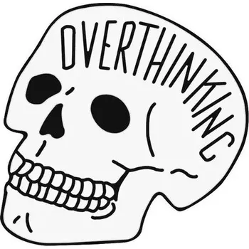 Odznak hororový (různé druhy) | Horor - Lebka - overthinking