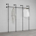 Walteco DARIO III SINGLE - Šatní sestava Rusticline, montáž do stěny, 3330x2300mm