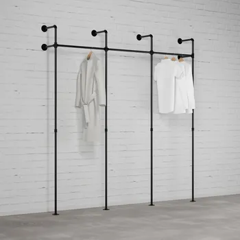 Šatní skříň Walteco DARIO III SINGLE - Šatní sestava Rusticline, montáž do stěny, 3330x2300mm