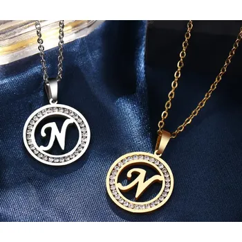 Náhrdelník Řetízek s přívěskem N, Varianta Stříbrná