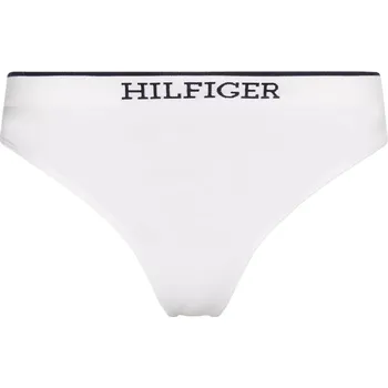 Kalhotky TOMMY HILFIGER DÁMSKÁ TANGLA 1P THONG WHITE UW0UW04810 YBR Velikost: M
