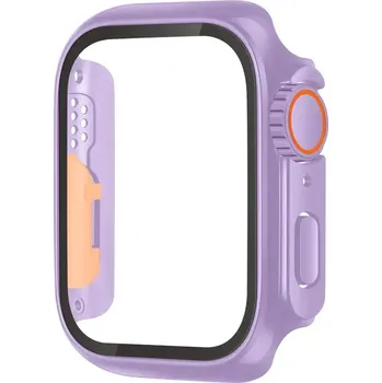 Příslušenství k chytrým hodinkám Ochranné pouzdro s tvrzeným sklem ve vzhledu Apple Watch Ultra pro Apple Watch 45mm Barva: Levandulová, Typ: 11