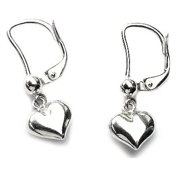 Náušnice Stříbrné náušnice srdíčko - NK7/822 (Náušnice visací srdíčka)